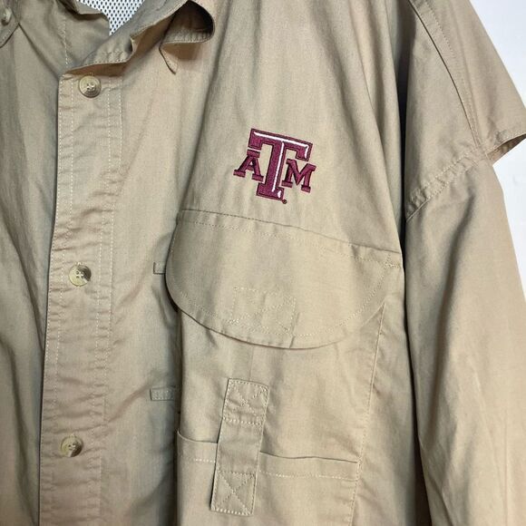 5 for $25🔥Tiger Hill ATM Logo Tan Button Front Sports Shirt 5XL - Picture 3 of 5